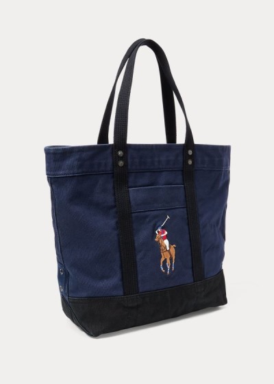 Men's Polo Ralph Lauren Big Pony Canvas Tote Bags | 601274BRK